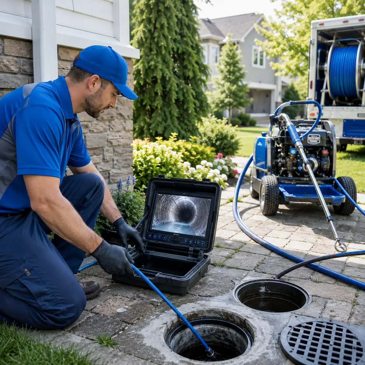 Outdoor drain cleaning professionals serving Conway, MI